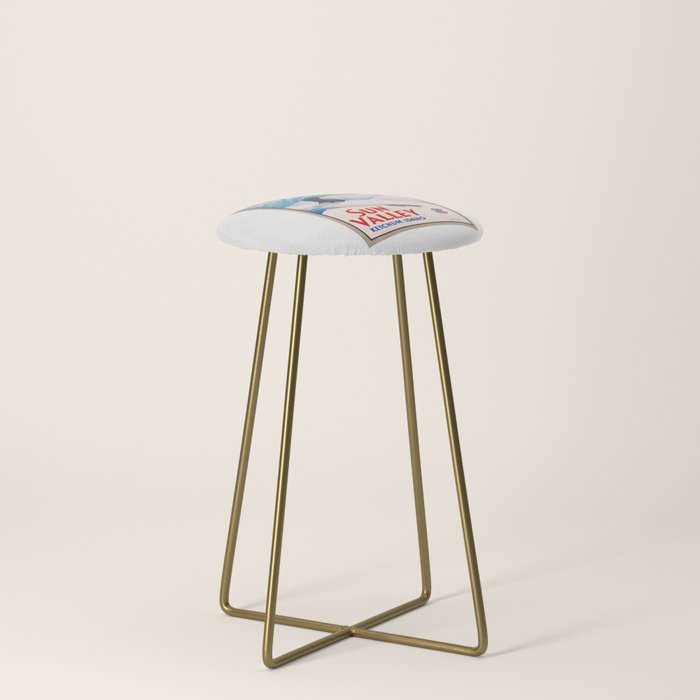 1940 Sun Valley Union Pacific Poster Stool