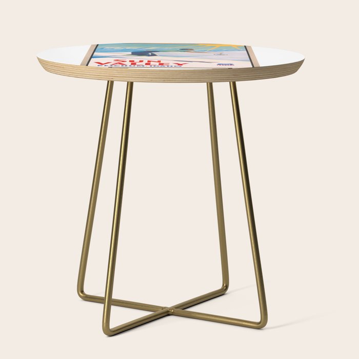 1940 Sun Valley Union Pacific Poster Side Table