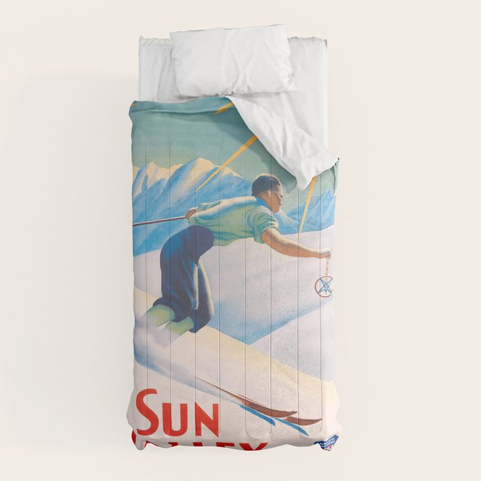 1940 Sun Valley Union Pacific Poster Comforter