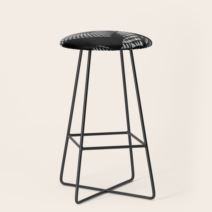 0622-JAL Heart Shape Pattern on Breasts and Nude Body Abstracted by Optical Patten Stool