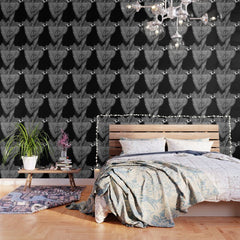 0622-JAL Heart Shape Pattern on Breasts and Nude Body Abstracted by Optical Patten Wallpaper