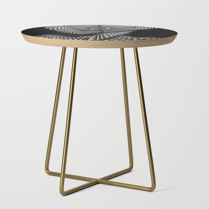 0622-JAL Heart Shape Pattern on Breasts and Nude Body Abstracted by Optical Patten Side Table
