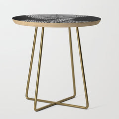 0622-JAL Heart Shape Pattern on Breasts and Nude Body Abstracted by Optical Patten Side Table
