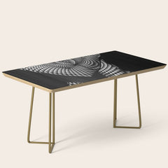 0622-JAL Heart Shape Pattern on Breasts and Nude Body Abstracted by Optical Patten Coffee Table