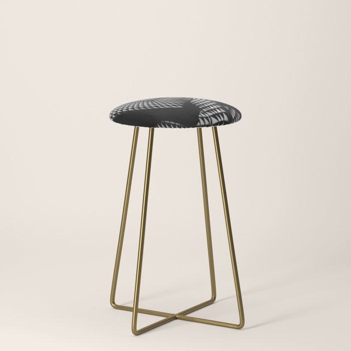 0622-JAL Heart Shape Pattern on Breasts and Nude Body Abstracted by Optical Patten Stool
