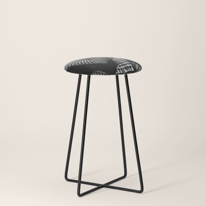 0622-JAL Heart Shape Pattern on Breasts and Nude Body Abstracted by Optical Patten Stool