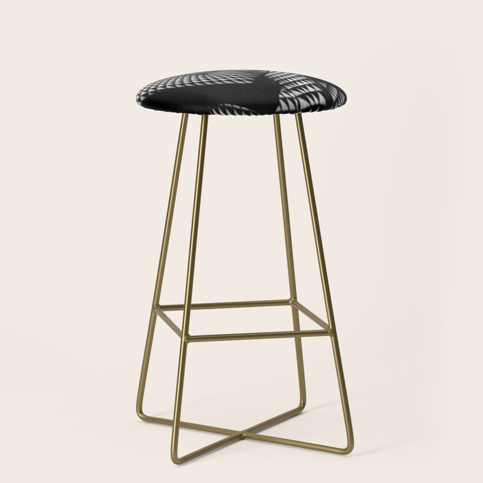 0622-JAL Heart Shape Pattern on Breasts and Nude Body Abstracted by Optical Patten Stool