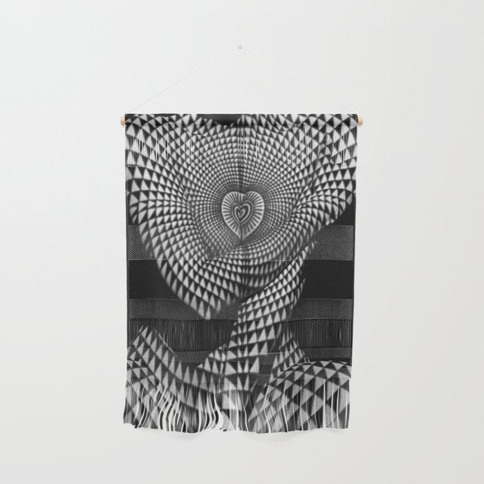 0622-JAL Heart Shape Pattern on Breasts and Nude Body Abstracted by Optical Patten Wall Hanging
