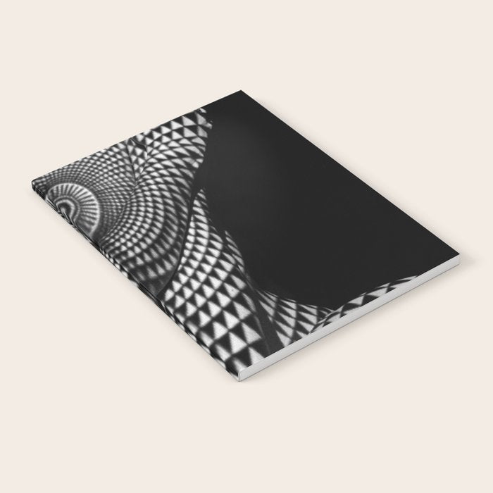 0622-JAL Heart Shape Pattern on Breasts and Nude Body Abstracted by Optical Patten Notebook