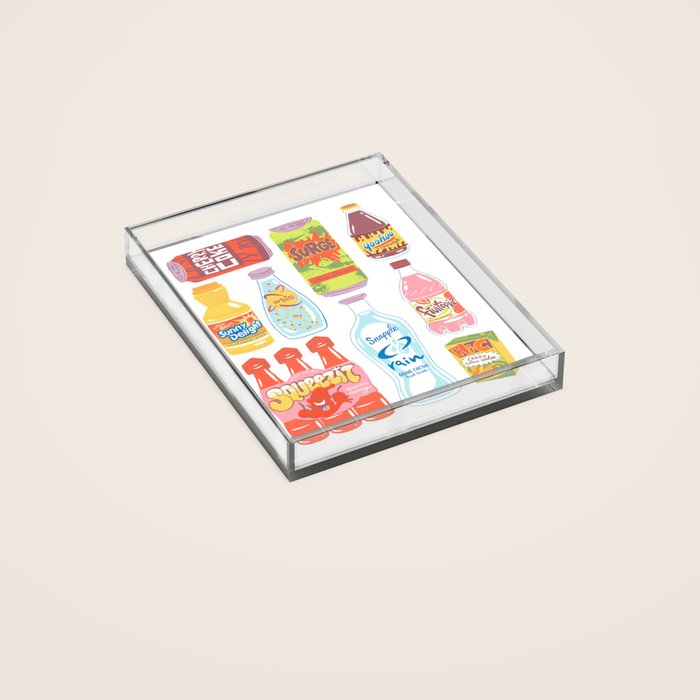 90s Drinks Acrylic Tray