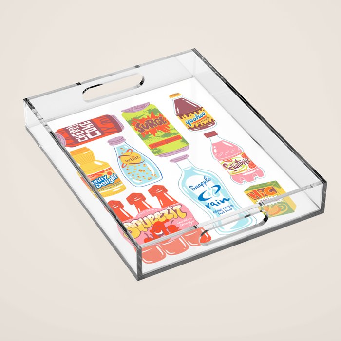90s Drinks Acrylic Tray