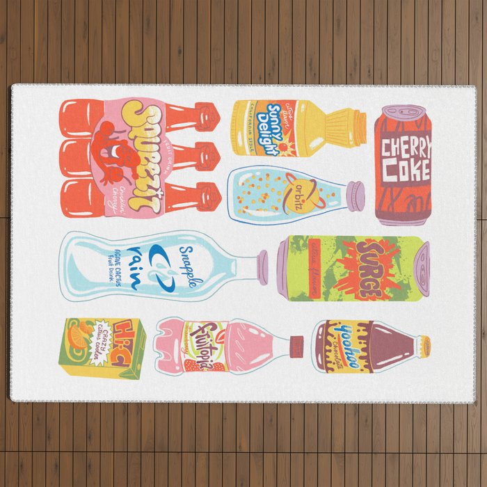 90s Drinks Outdoor Rug