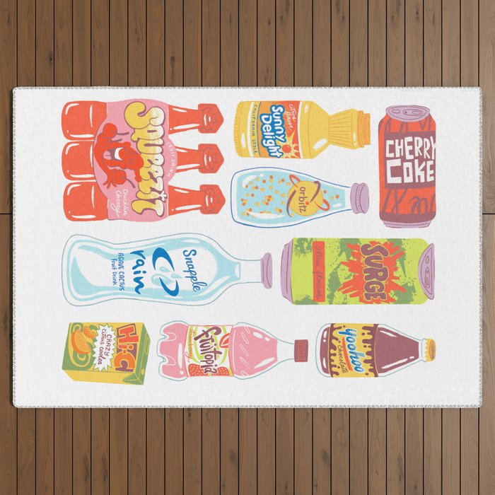 90s Drinks Outdoor Rug