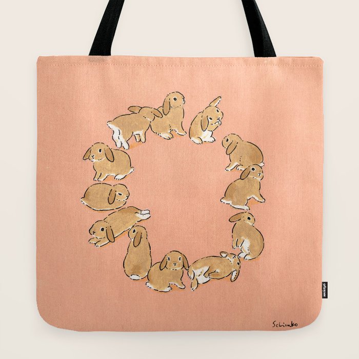 12 lop rabbits Tote Bag