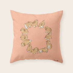 12 lop rabbits Throw Pillow