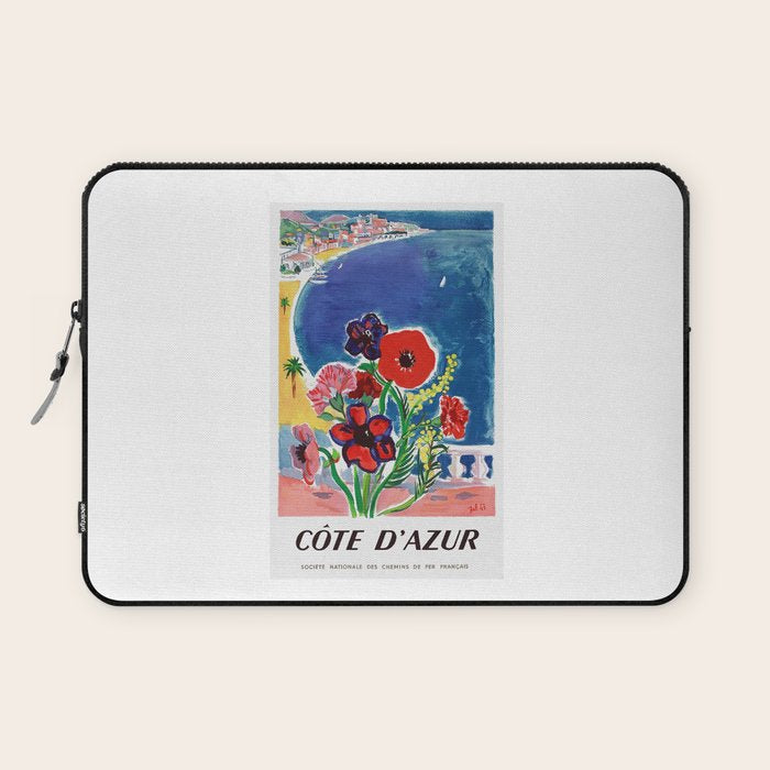 1947 FRANCE Cote d'Azur Travel Poster Laptop Sleeve