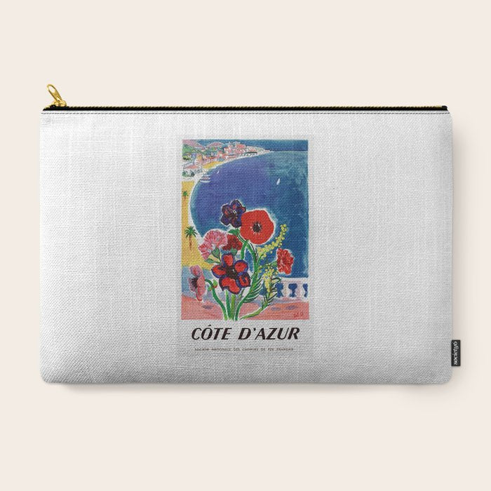 1947 FRANCE Cote d'Azur Travel Poster Carry All Pouch