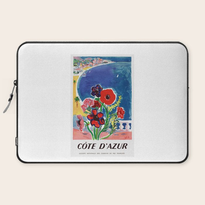 1947 FRANCE Cote d'Azur Travel Poster Laptop Sleeve