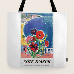 1947 FRANCE Cote d'Azur Travel Poster Tote Bag