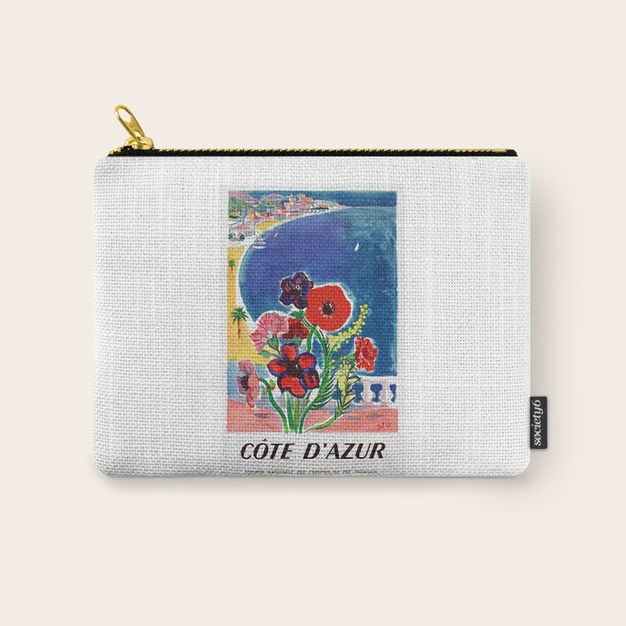 1947 FRANCE Cote d'Azur Travel Poster Carry All Pouch