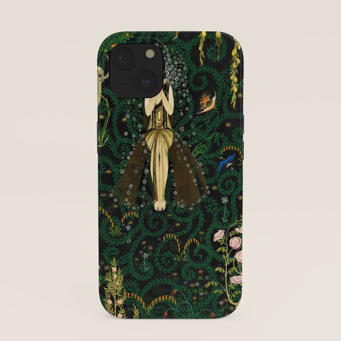 1921 Classical Masterpiece 'Flowers and Flames' by Kay Nielsen iPhone Case
