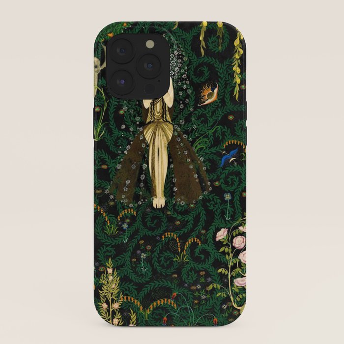 1921 Classical Masterpiece 'Flowers and Flames' by Kay Nielsen iPhone Case