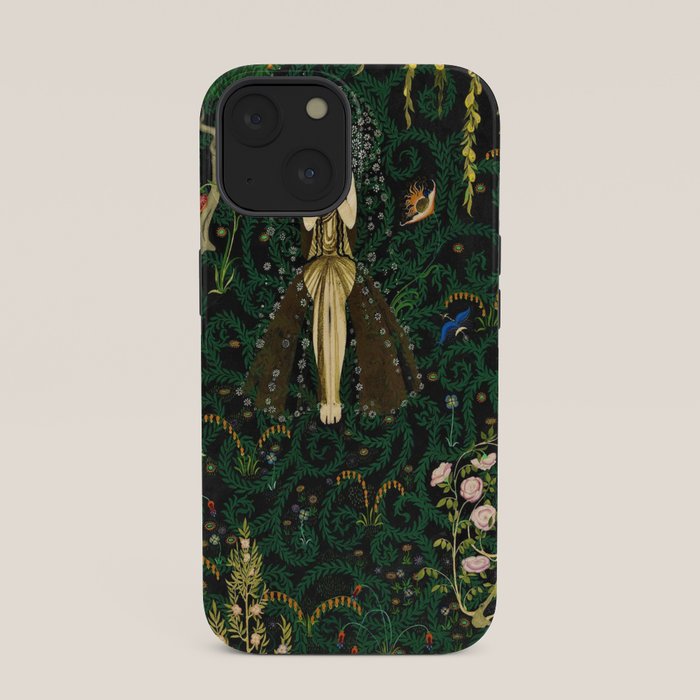 1921 Classical Masterpiece 'Flowers and Flames' by Kay Nielsen iPhone Case