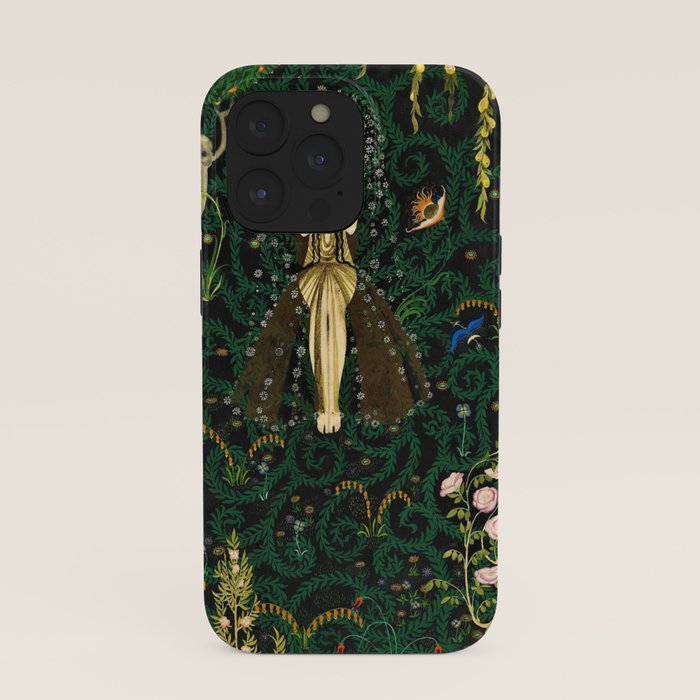 1921 Classical Masterpiece 'Flowers and Flames' by Kay Nielsen iPhone Case