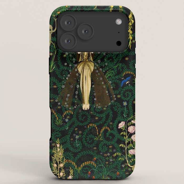 1921 Classical Masterpiece 'Flowers and Flames' by Kay Nielsen iPhone Case