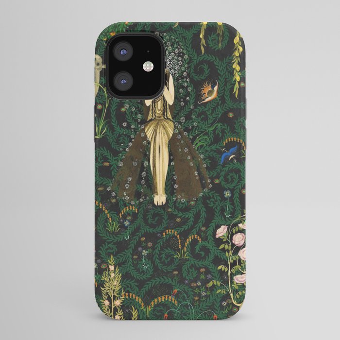 1921 Classical Masterpiece 'Flowers and Flames' by Kay Nielsen iPhone Case