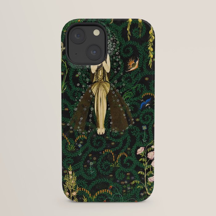 1921 Classical Masterpiece 'Flowers and Flames' by Kay Nielsen iPhone Case
