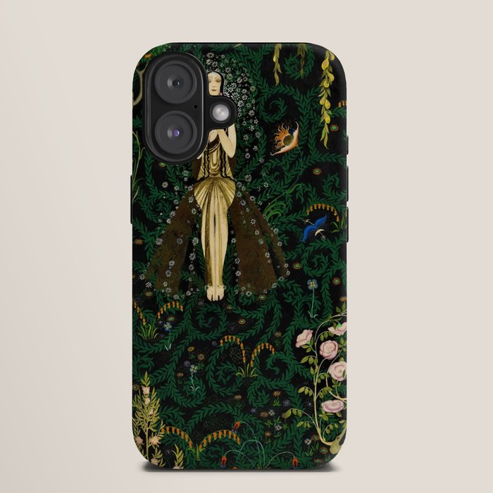 1921 Classical Masterpiece 'Flowers and Flames' by Kay Nielsen iPhone Case
