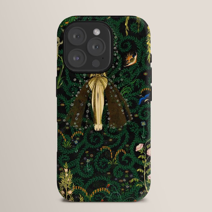 1921 Classical Masterpiece 'Flowers and Flames' by Kay Nielsen iPhone Case