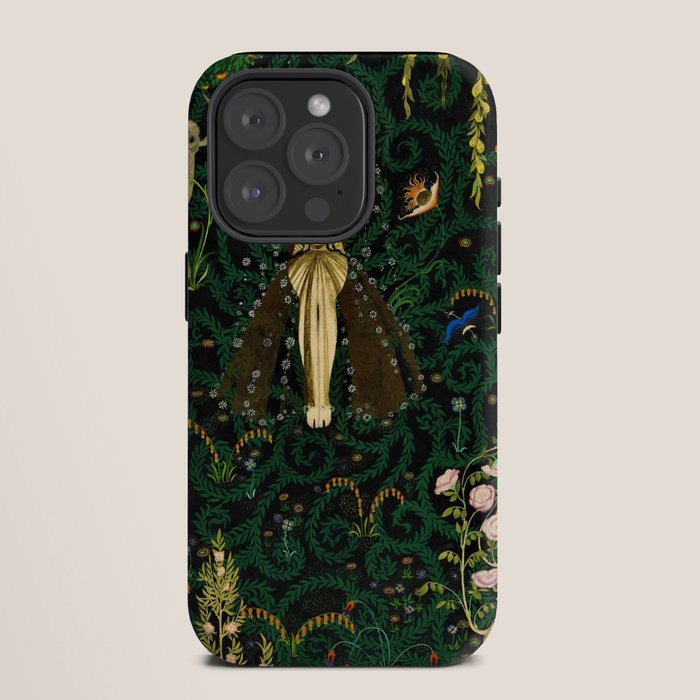 1921 Classical Masterpiece 'Flowers and Flames' by Kay Nielsen iPhone Case