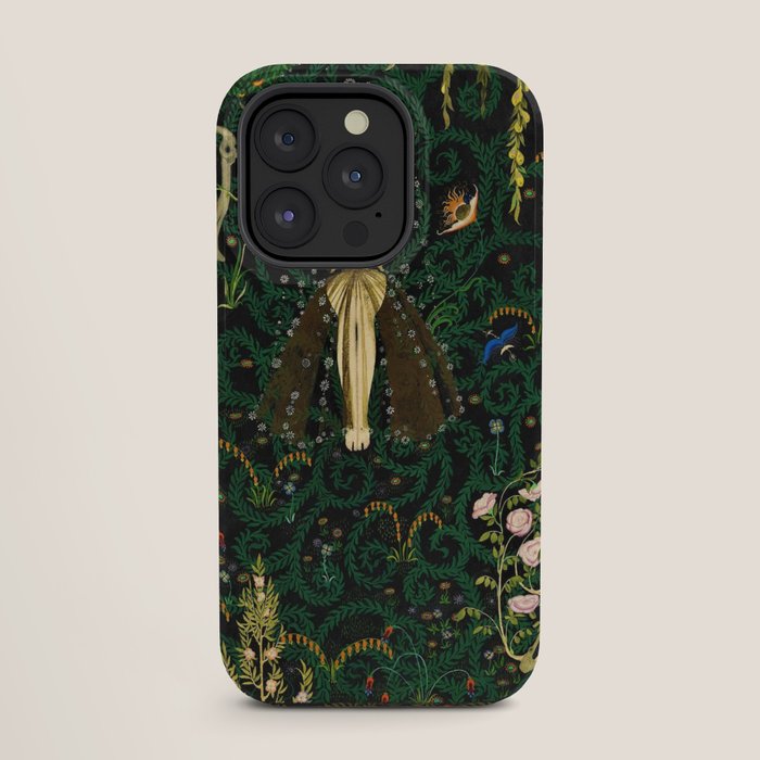 1921 Classical Masterpiece 'Flowers and Flames' by Kay Nielsen iPhone Case
