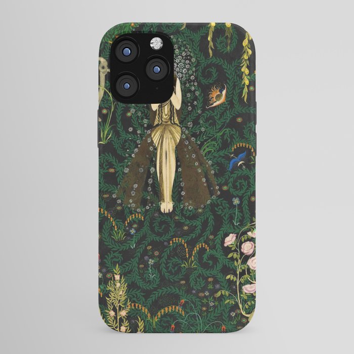 1921 Classical Masterpiece 'Flowers and Flames' by Kay Nielsen iPhone Case