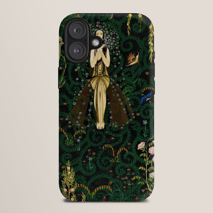 1921 Classical Masterpiece 'Flowers and Flames' by Kay Nielsen iPhone Case
