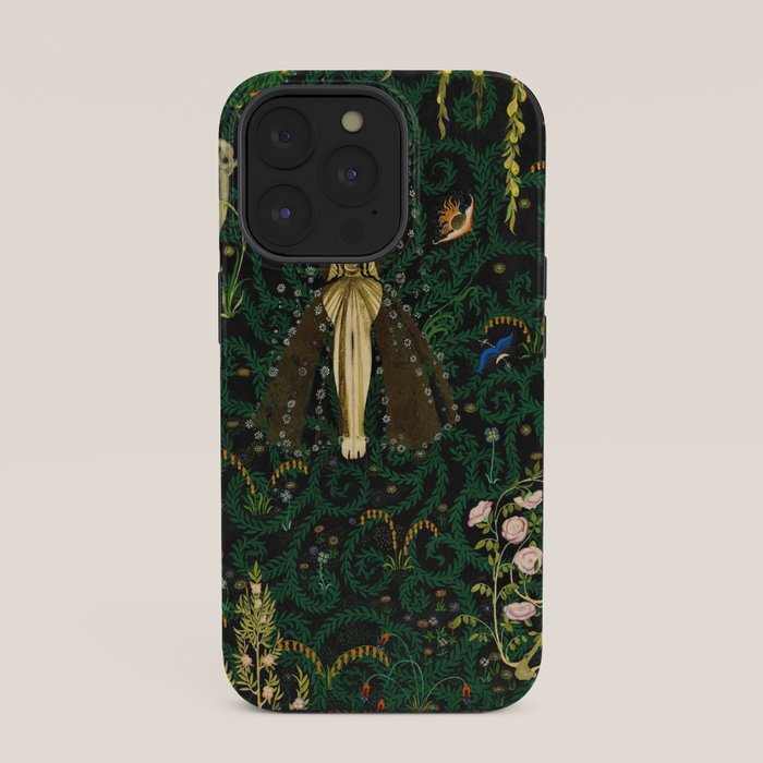 1921 Classical Masterpiece 'Flowers and Flames' by Kay Nielsen iPhone Case