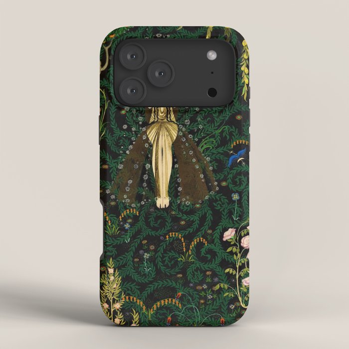 1921 Classical Masterpiece 'Flowers and Flames' by Kay Nielsen iPhone Case