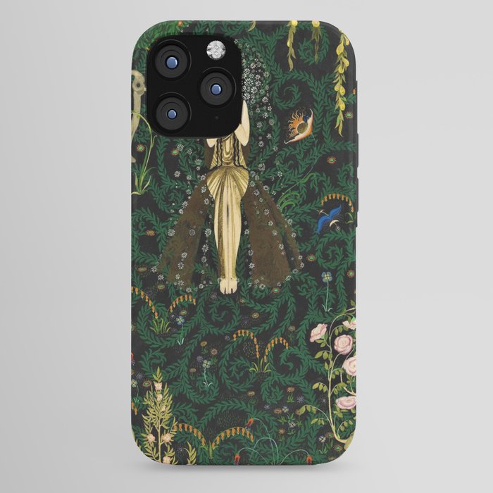 1921 Classical Masterpiece 'Flowers and Flames' by Kay Nielsen iPhone Case