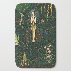 1921 Classical Masterpiece 'Flowers and Flames' by Kay Nielsen Bath Mat