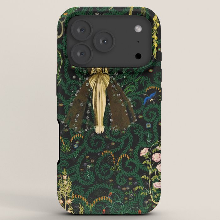 1921 Classical Masterpiece 'Flowers and Flames' by Kay Nielsen iPhone Case