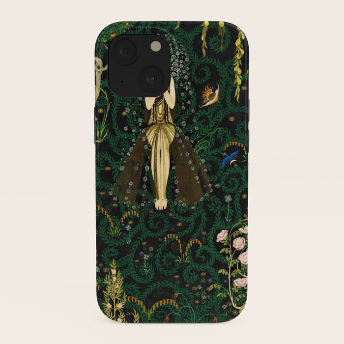 1921 Classical Masterpiece 'Flowers and Flames' by Kay Nielsen iPhone Case