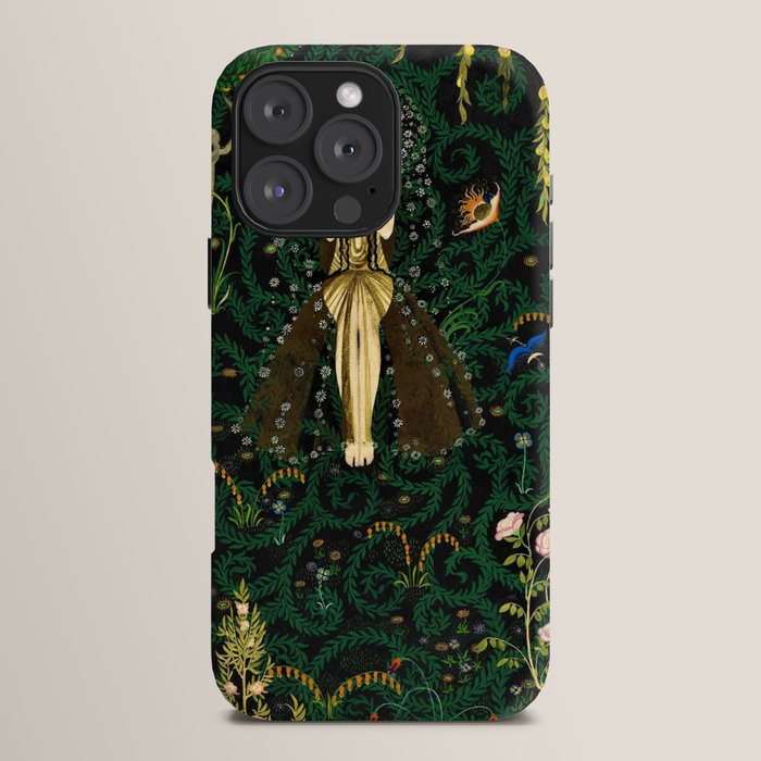 1921 Classical Masterpiece 'Flowers and Flames' by Kay Nielsen iPhone Case
