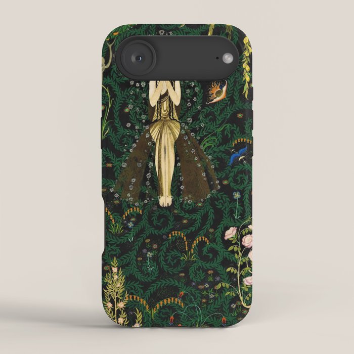 1921 Classical Masterpiece 'Flowers and Flames' by Kay Nielsen iPhone Case