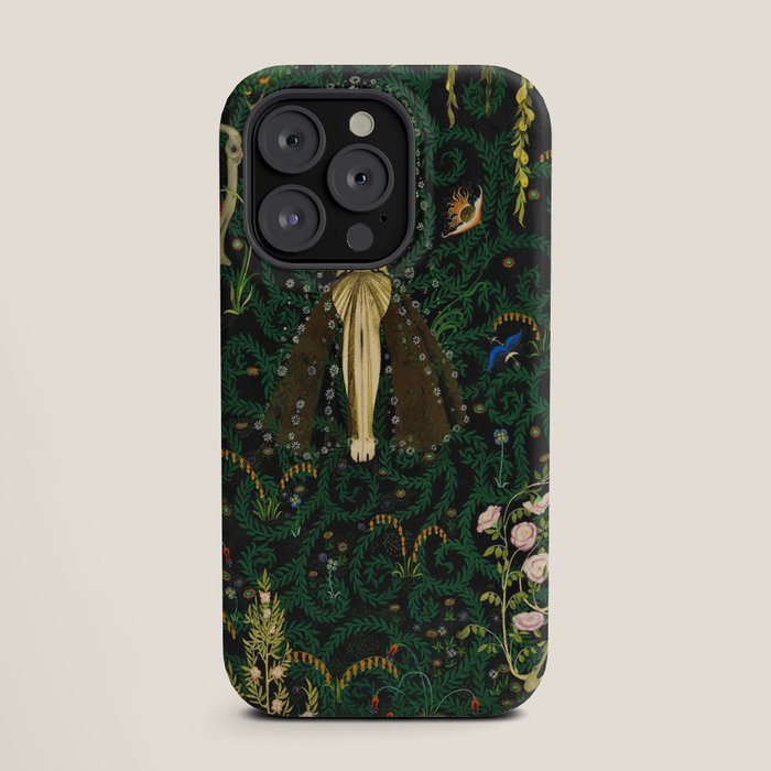 1921 Classical Masterpiece 'Flowers and Flames' by Kay Nielsen iPhone Case