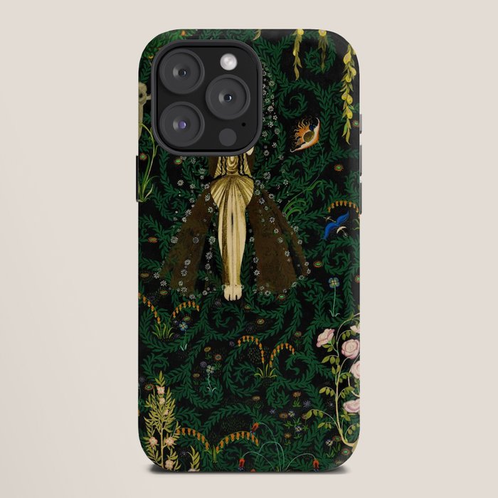 1921 Classical Masterpiece 'Flowers and Flames' by Kay Nielsen iPhone Case