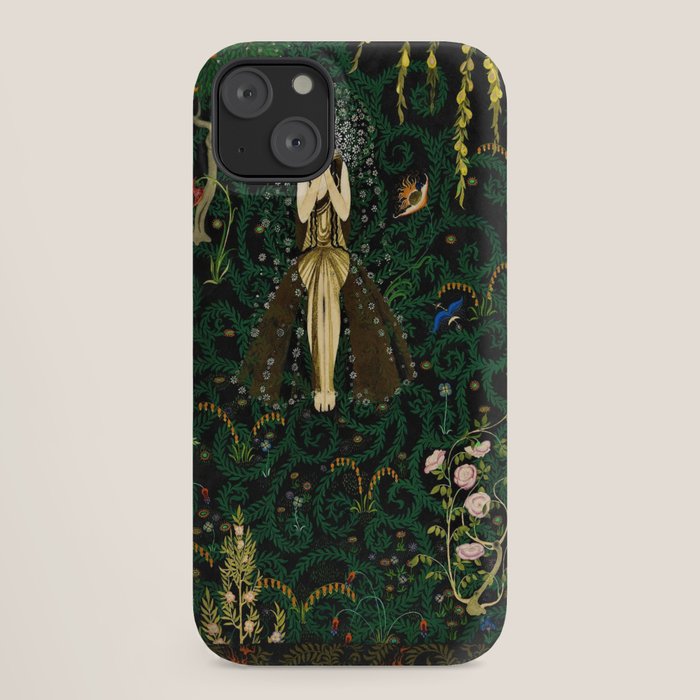 1921 Classical Masterpiece 'Flowers and Flames' by Kay Nielsen iPhone Case