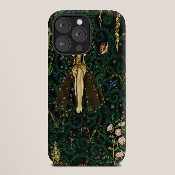 1921 Classical Masterpiece 'Flowers and Flames' by Kay Nielsen iPhone Case