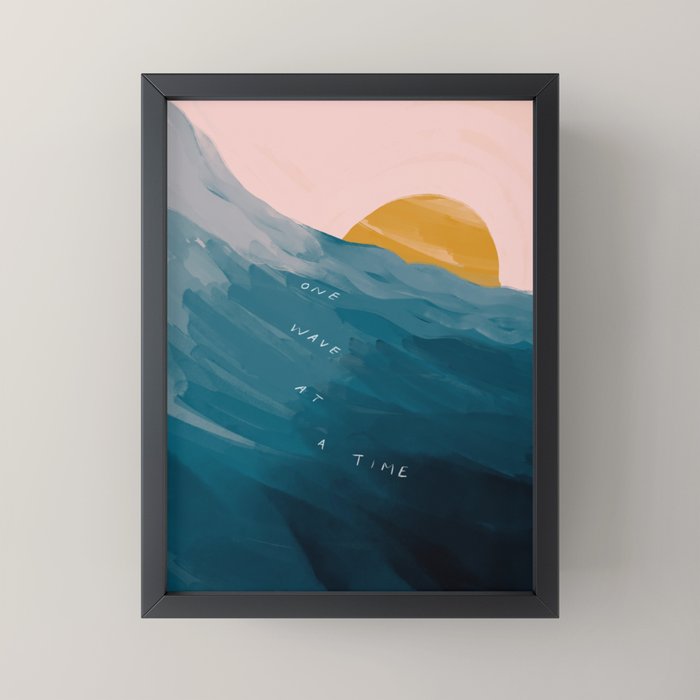 "One Wave At A Time" Mini Art Print